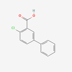 Chemical structure of 2-Chloro-5-phenylbenzoic acid