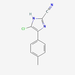 Chemical structure of 4-Chlor-2-cyano-5-(4-methylphenyl)imidazol