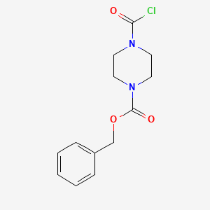 Chemical structure of 4-Cbz-piperazine-1-carbonyl Chloride