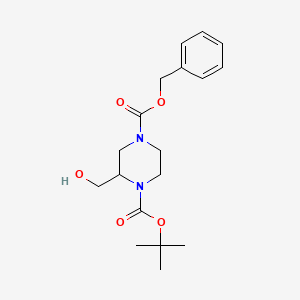Chemical structure of 4-Cbz-1-Boc 2-(hydroxyMethyl)piperazine