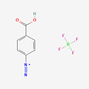 Chemical structure of 4-Carboxybenzediazonium tetrafluoroborate