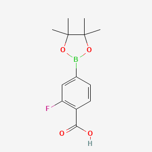 Chemical structure of 4-CarBoxy-3-fluoroBenzeneBoronicacid,pinacolester