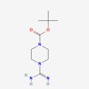 Chemical structure of Tert-butyl 4-carbamimidoylpiperazine-1-carboxylate