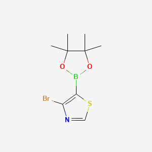 Chemical structure of 4-Bromothiazole-5-boronic acid pinacol ester