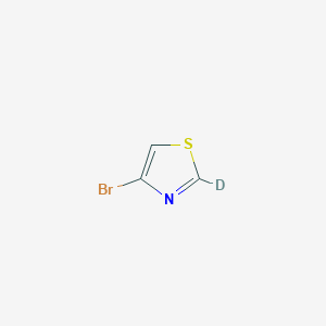 Chemical structure of 4-bromothiazole-2-d