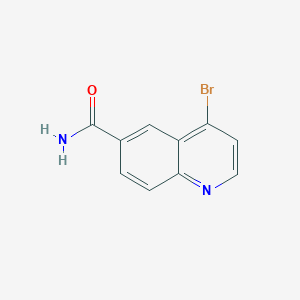 Chemical structure of 4-Bromoquinoline-6-carboxamide