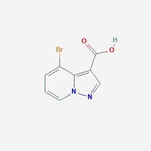 Chemical structure of 4-bromopyrazolo[1,5-a]pyridine-3-carboxylic acid