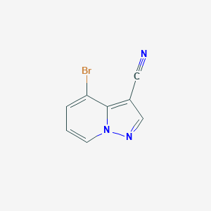 Chemical structure of 4-Bromopyrazolo[1,5-a]pyridine-3-carbonitrile