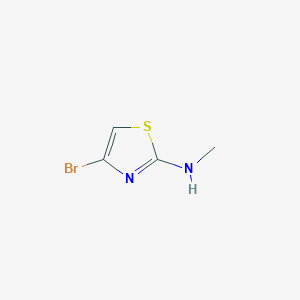Chemical structure of 4-Bromo-n-methyl-1,3-thiazol-2-amine