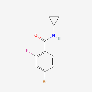Chemical structure of 4-Bromo-N-cyclopropyl-2-fluorobenzamide