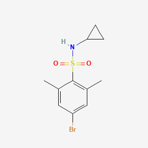 Chemical structure of 4-Bromo-N-cyclopropyl-2,6-dimethylbenzenesulfonamide