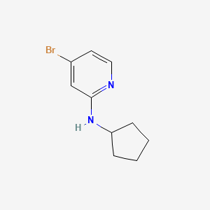 Chemical structure of 4-Bromo-N-cyclopentylpyridin-2-amine