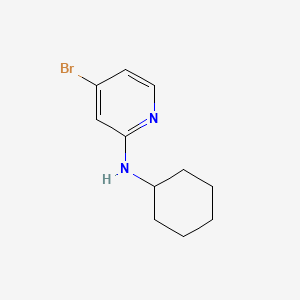 Chemical structure of 4-Bromo-N-cyclohexylpyridin-2-amine
