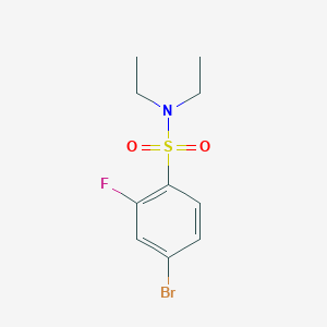 Chemical structure of 4-bromo-N,N-diethyl-2-fluorobenzenesulfonamide