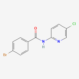 Chemical structure of 4-Bromo-N-(5-chloro-2-pyridyl)benzamide