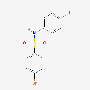 Chemical structure of 4-bromo-N-(4-iodophenyl)benzenesulfonamide