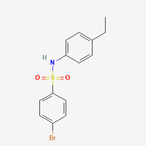 Chemical structure of 4-Bromo-N-(4-ethylphenyl)benzenesulfonamide