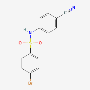 Chemical structure of 4-Bromo-N-(4-cyanophenyl)benzenesulfonamide