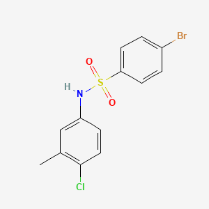 Chemical structure of 4-Bromo-N-(4-chloro-3-methylphenyl)benzenesulfonamide