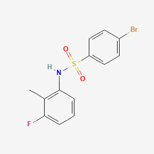 Chemical structure of 4-Bromo-N-(3-fluoro-2-methylphenyl)benzenesulfonamide