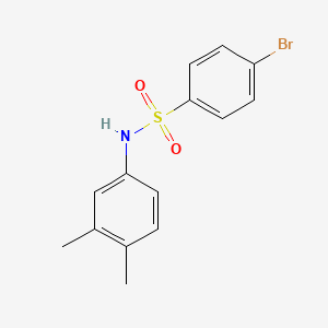 Chemical structure of 4-Bromo-N-(3,4-dimethylphenyl)benzenesulfonamide