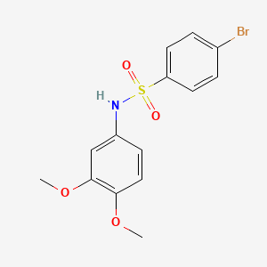 Chemical structure of 4-Bromo-N-(3,4-dimethoxyphenyl)benzenesulfonamide