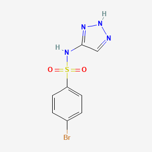 Chemical structure of 4-bromo-N-(2H-triazol-4-yl)benzenesulfonamide