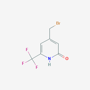 Chemical structure of 4-Bromomethyl-2-hydroxy-6-(trifluoromethyl)pyridine