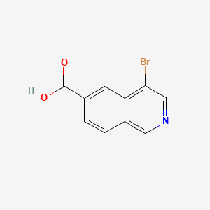 Chemical structure of 4-bromoisoquinoline-6-carboxylic acid