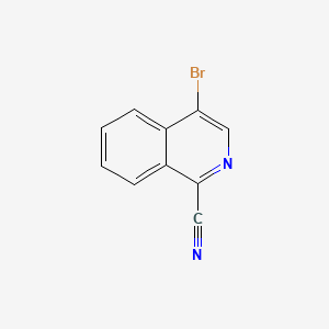 Chemical structure of 4-Bromoisoquinoline-1-carbonitrile