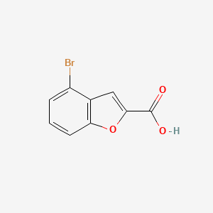 Chemical structure of 4-Bromobenzofuran-2-carboxylic acid