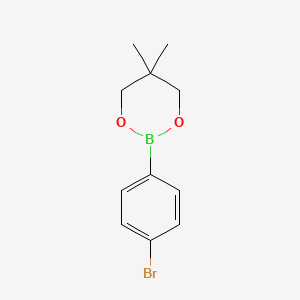 Chemical structure of 2-(4-Bromophenyl)-5,5-dimethyl-1,3,2-dioxaborinane