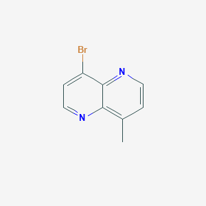 Chemical structure of 4-Bromo-8-methyl-1,5-naphthyridine