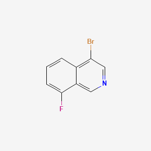 Chemical structure of 4-Bromo-8-fluoroisoquinoline