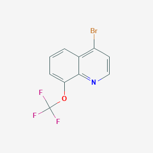 Chemical structure of 4-Bromo-8-(trifluoromethoxy)quinoline