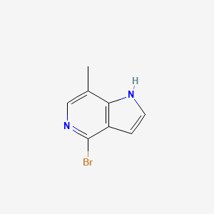 Chemical structure of 4-Bromo-7-methyl-1H-pyrrolo[3,2-c]pyridine