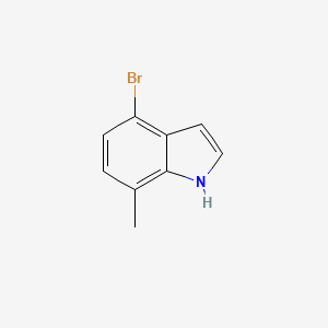 Chemical structure of 4-Bromo-7-methyl-1H-indole