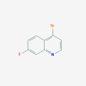 Chemical structure of 4-Bromo-7-fluoroquinoline