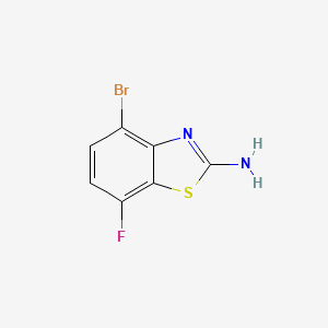 Chemical structure of 4-Bromo-7-fluorobenzo[d]thiazol-2-amine