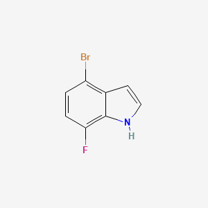 Chemical structure of 4-Bromo-7-fluoroindole