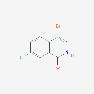 Chemical structure of 4-Bromo-7-chloroisoquinolin-1(2H)-one