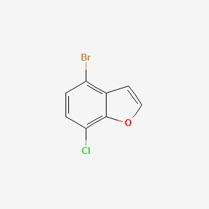 Chemical structure of 4-Bromo-7-chlorobenzofuran
