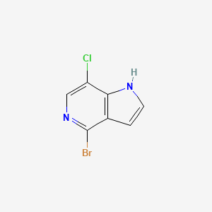 Chemical structure of 4-Bromo-7-chloro-1H-pyrrolo[3,2-c]pyridine