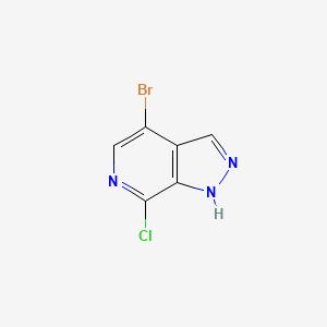 Chemical structure of 4-Bromo-7-chloro-1H-pyrazolo[3,4-c]pyridine