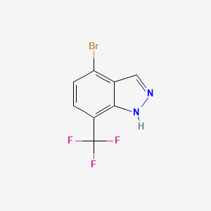 Chemical structure of 4-Bromo-7-(trifluoromethyl)-1H-indazole