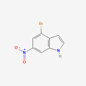 Chemical structure of 4-Bromo-6-nitro-1H-indole