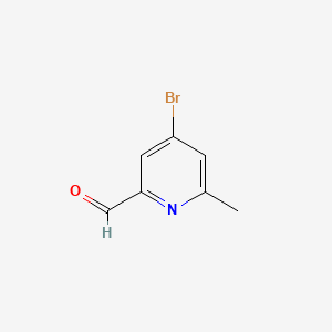 Chemical structure of 4-Bromo-6-methylpicolinaldehyde