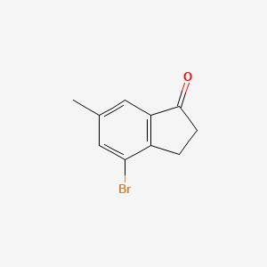 Chemical structure of 4-Bromo-6-methyl-2,3-dihydro-1H-inden-1-one