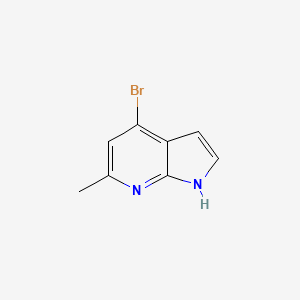Chemical structure of 4-Bromo-6-methyl-1H-pyrrolo[2,3-b]pyridine