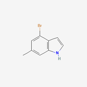 Chemical structure of 4-Bromo-6-methyl-1H-indole